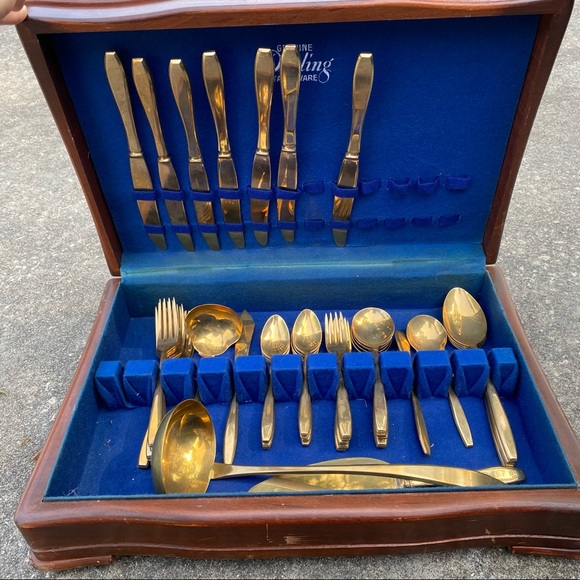 Genuine Dorling Gold Plated Tableware Set - Picture 8 of 16